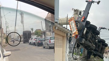 Equipes de resgate atuam no local e prefeitura aguarda avaliação dos danos - Reprodução Guarujá Mil Grau