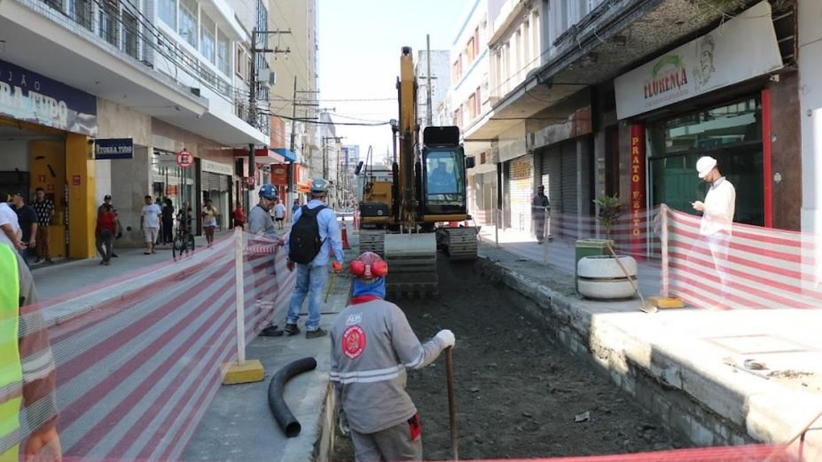 Obras Do VLT Bloqueiam Novo Trecho No Centro De Santos