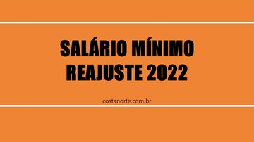 Confira de quanto será o novo salário mínimo Salário mínimo 2022 - Reprodução CN
