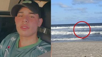 Gabriel entrou no mar por volta das 17h e foi surpreendido por uma forte correnteza Jovem desaparecido em Itanhaém - Arquivo pessoal
