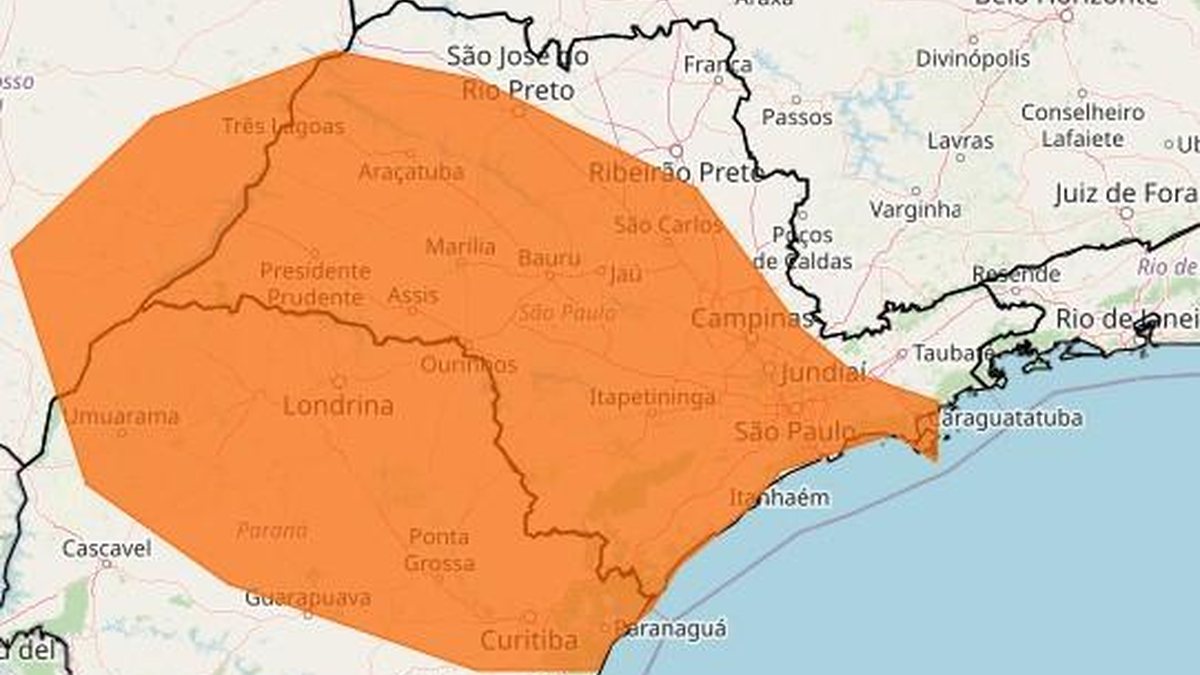 Alerta Laranja Inmet Adverte Para Risco De Tempestades Em Boa Parte Do