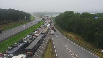 Usuários enfrentam congestionamento nas estradas sentido capital paulista - Divulgação Ecovias
