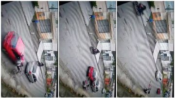 Motorista se evadiu após atropelar homem e criança em bicicleta - Imagem: Reprodução / Marcos Conceição