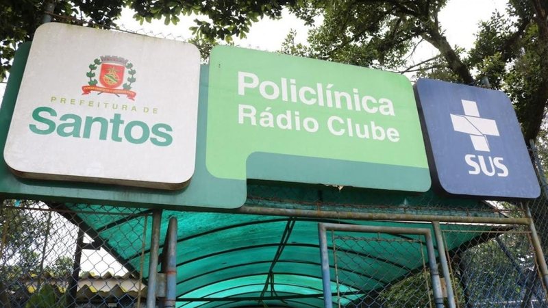 Policlínica do Rádio Clube e outras sete estarão abertas para vacinação neste sábado - Imagem: Divulgação / Prefeitura de Santos
