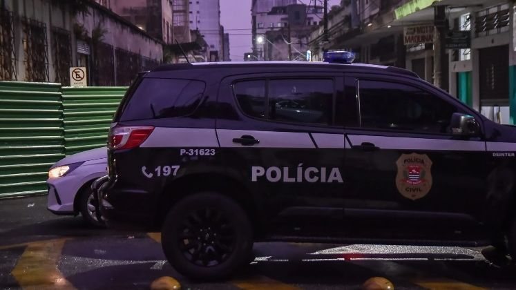 Viatura da polícia civil de Santos - Imagem: Reprodução