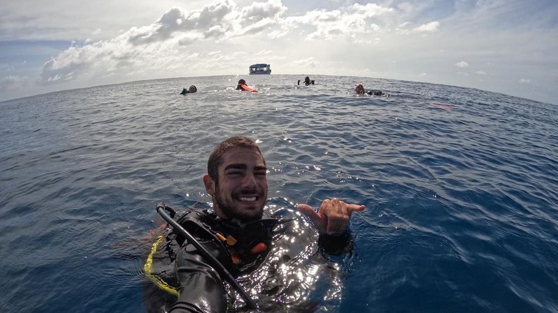 Atualmente o biólogo trabalha como instrutor de mergulho em Ilhabela - Daniel Munhoz