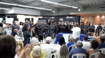 Várias equipes das forças de segurança pública estiveram presentes e foram homenageadas - Reprodução/TV Cultura Litoral - Felipe Magalhães
