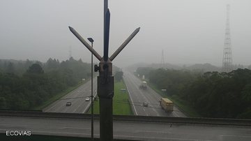 Caminhões e carretas com destino a São Paulo devem utilizar o trecho de serra da via Anchieta - Reprodução/Ecovias