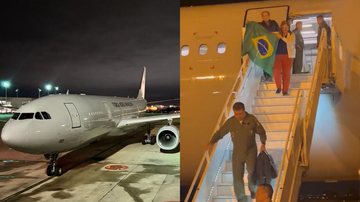 Aeronave KC-30 da FAB, pousou às 1h45 de hoje com 215 brasileiros e 16 pets - Divulgação