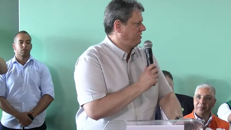 Governador durante evento em São Sebastião - Reprodução TV Cultura
