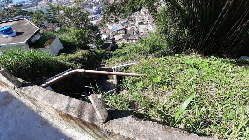 Morro do Pacheco, em Santos. Local deve receber obras ainda neste mês - Imagem: Divulgação / Prefeitura de Santos