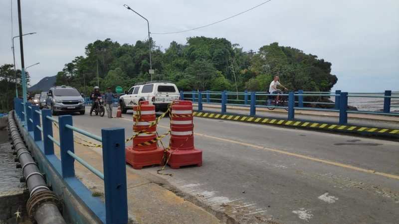 Acessos logo após a descida da ponte também sofrem intervenções até o final desta semana - Divulgação/PMU