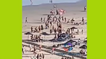Vândalos atacam banhistas na praia do Itararé - Reprodução TV Cultura