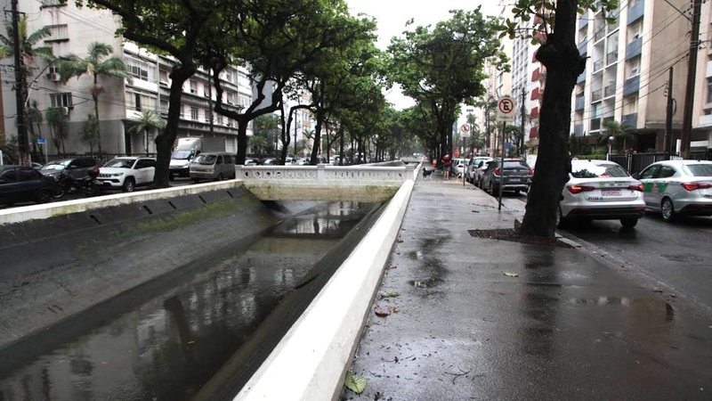 Dispositivos vão impedir a entrada de água do mar nos bairros - Isabela Carrari/Prefeitura de Santos