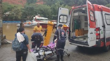 Vítima passava mal na Ilha Montão de Trigo, na Costa Sul de São Sebastião - Divulgação PMSS