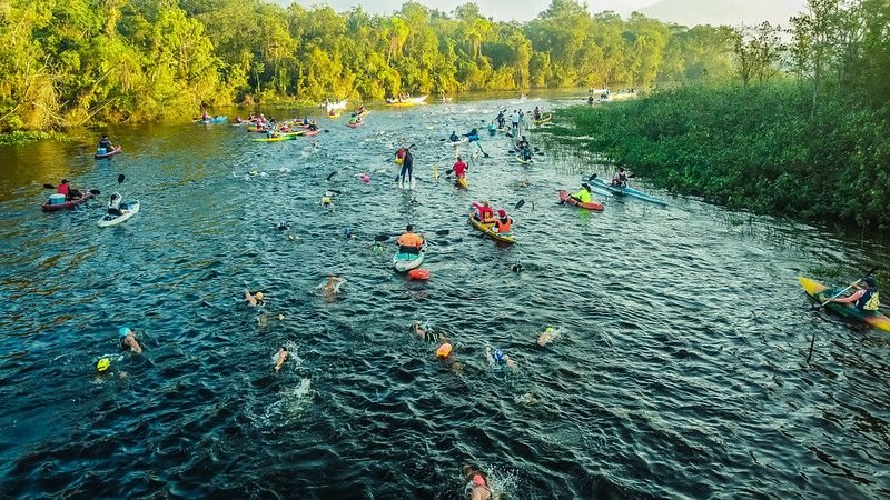 Travessia 14 Bis coloca nadadores a prova em 24km entre Bertioga e Guarujá - Joanderson Piropo/Prefeitura de Bertioga