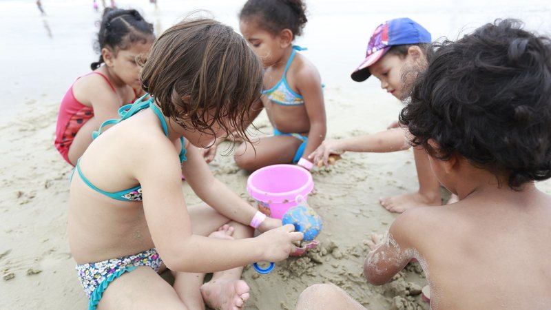 Crianças são alunos do Centro Educacional Unificado (CEU) Uirapuru - Divulgação/Prefeitura de Guarujá