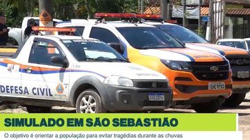 Viaturas da Defesa Civil de São Sebastião posicionadas no bairro de Boraceia - Reprodução TV Cultura