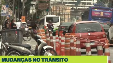 Motoristas enfrentam lentidão na rua João Pessoa - Reprodução TV Cultura