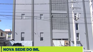 O novo prédio do IML na rua Dr. Bernardo Browne, no Estuário - Reprodução TV Cultura