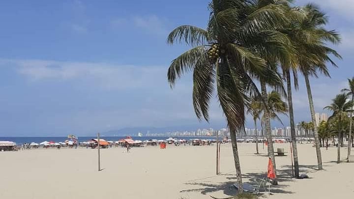 Praia Grande tem oito praias com bandeira verde, incluindo a do Canto do Forte - Esther Zancan
