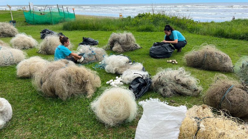 Gremar recolheu 560kg em redes de pesca em sete cidades da Baixada Santista - Divulgação/Gremar