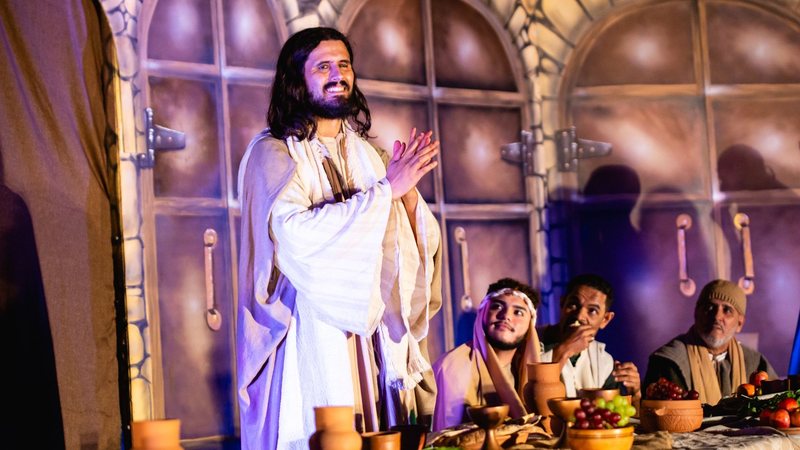 Encenação de Jesus durante a Santa Ceia - Renato Atalaia