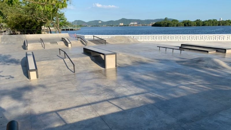 Nova pista de esportes radicais é adequada  para a prática de skate, bike e patins - Crédito: Prefeitura de Cubatão