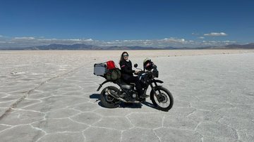 Engenheira realiza a grande viagem no início da vida como motociclista - Arquivo Pessoal/Karen Monteiro