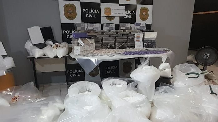 Apreensão resultou no recolhimento de mais de 330 quilos de cocaína, que se destinavam às ruas - Divulgação/Secretaria da Segurança Pública de São Paulo