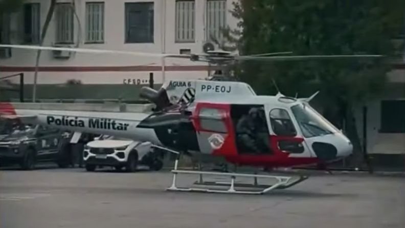 Kaique Coutinho do Nascimento, suspeito de ter matado o policial da Rota foi preso na tarde da última quarta-feira - Reprodução TV Cultura Litoral