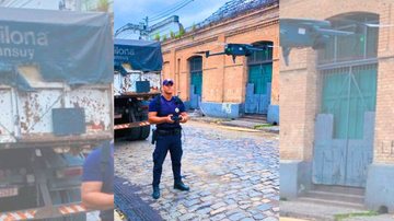 Guardas abordaram o suspeito e conseguiram apreender diversos fios e calhas de cobre e outros objetos - Divulgação/Prefeitura de Santos
