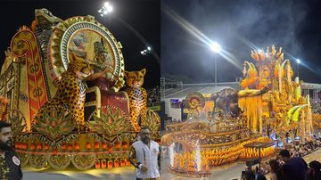 Independente Tricolor (à esquerda) e Torcida Jovem foram rebaixadas no Carnaval 2024 - Fotos: Liga-SP/reprodução