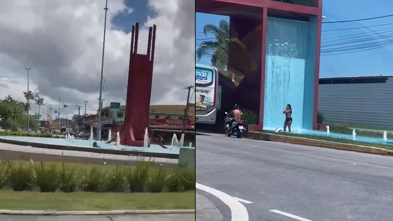 O Centro Operacional de Imagens de Bertioga (Coibe) confirmou o flagrante do homem - Reprodução/Aconteceu em Bertioga