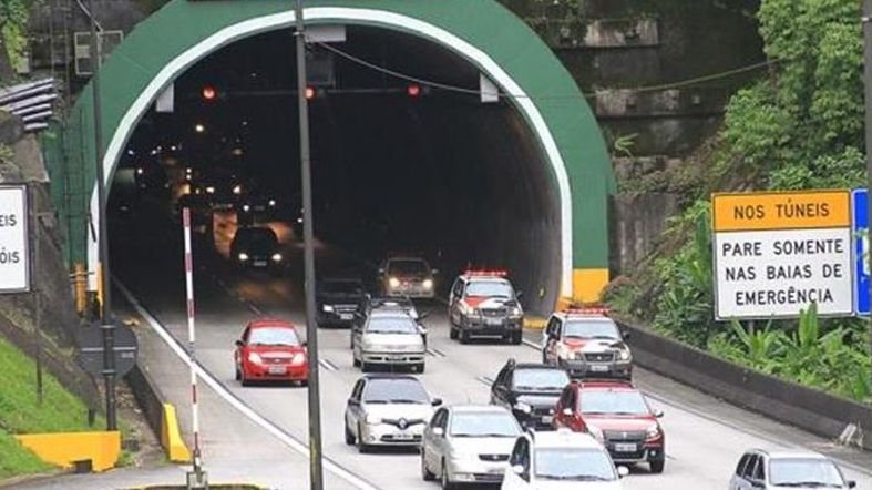 Furto de fios de energia deixa túneis da rodovia dos Imigrantes sem luz