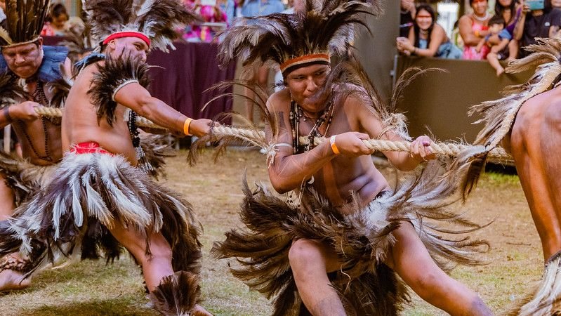 Na edição anterior, cerca de 32 mil pessoas presenciaram manifestações culturais indígenas - Denise Calazans/Prefeitura de Bertioga