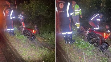 Acidente ocorreu na direção de Bertioga, a 3km do bairro Caruara - Imagens: Aconteceu em Bertioga