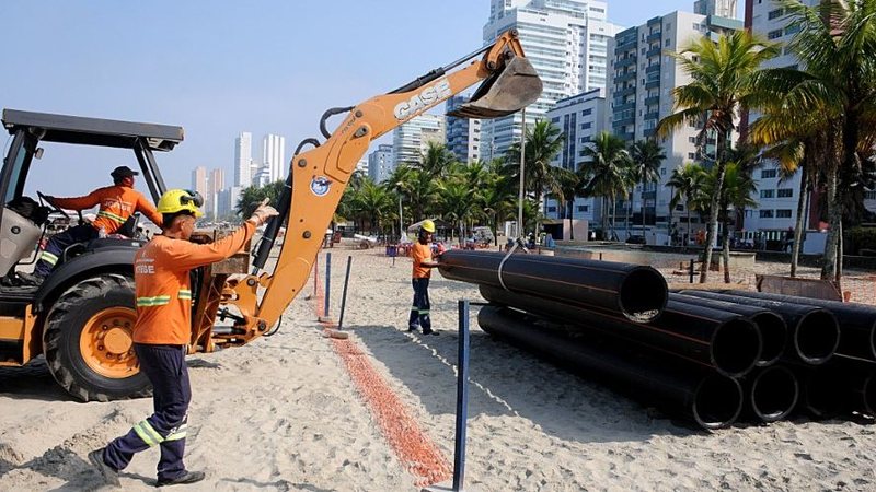 Obras devem contribuir para melhorar as condições das praias da cidade - Richard Aldrin/Prefeitura de Praia Grande