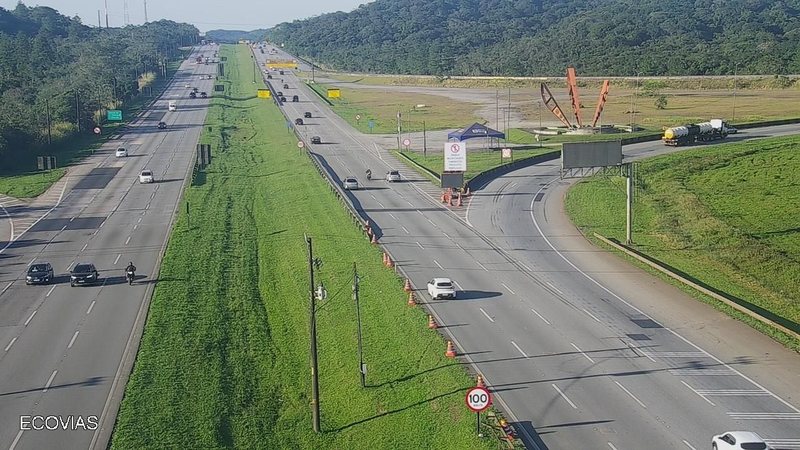No Sistema Anchieta-Imigrantes há lentidão nos dois sentidos - Divulgação/Ecovias