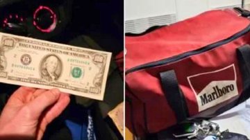 Dentro da mala foram encontradas cartas, documentos e a quantia de 10 mil dólares - Reprodução/Instagram Daniel Trzeciak