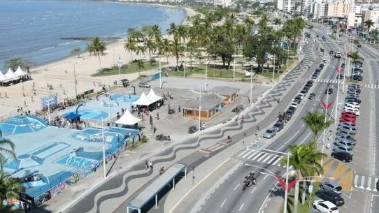 Avenida da Praia, em Caraguatatuba, será fechada para ações de recreação em família - Divulgação/PMC