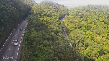 Trecho de serra da Anchieta (km 43) - Reprodução /  Ecovias