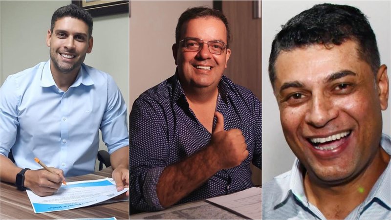 Matheus Rodrigues (Republicanos), Marcelo Vilares (União Brasil) e Valdizar Albuquerque (Podemos) - Reprodução/Arquivo pessoal