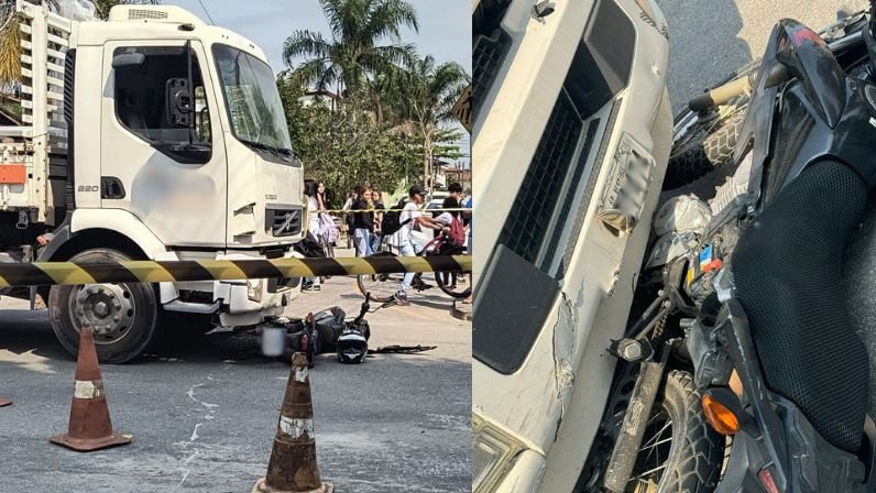 O motociclista segue em acompanhamento no Hospital Municipal de Bertioga - Reprodução