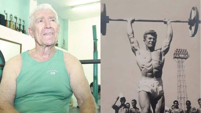 Elias Neves conquistou, ao longo de sua carreira, títulos nacionais e internacionais de halterofilismo - Irandy Ribas/AT e Divulgação/MisterSantos