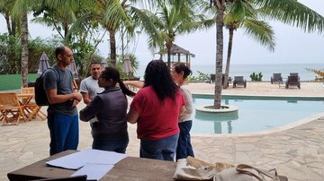 Alunos em visita técnica ao espaço no qual ocorre o casamento - Divulgação