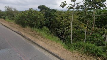 Carro caiu do lado direito da avenida Wallace Arthur Skerrat, no sentido praia dos Sonhos - Reprodução/Google Maps