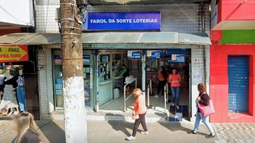 Aposta de São Vicente foi registrada em lotérica do Centro - Reprodução/Google Maps