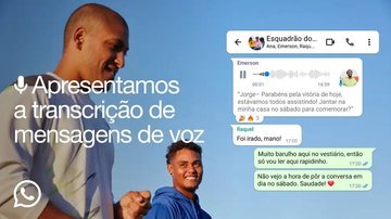 Transcrição é liberada de forma gradual e promete facilitar a vida dos usuários - Divulgação WhatsApp