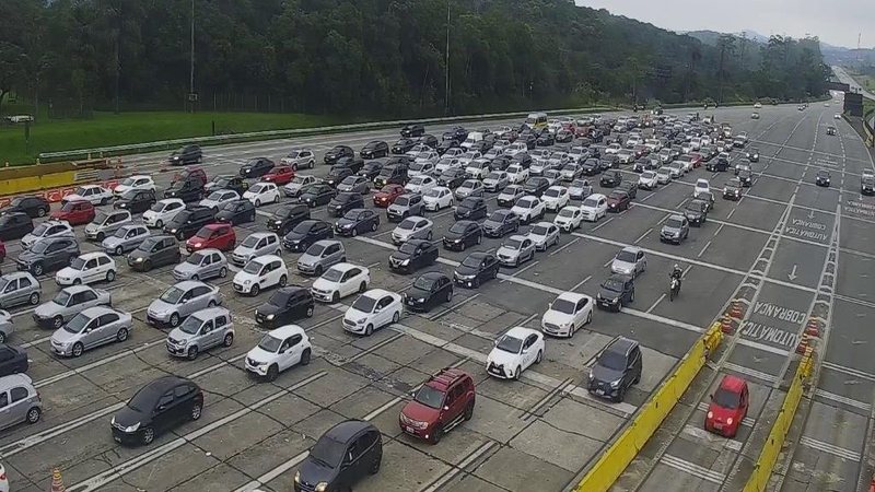 Pedágio da Imigrantes tem grande movimentação de veículos - Divulgação/Ecovias